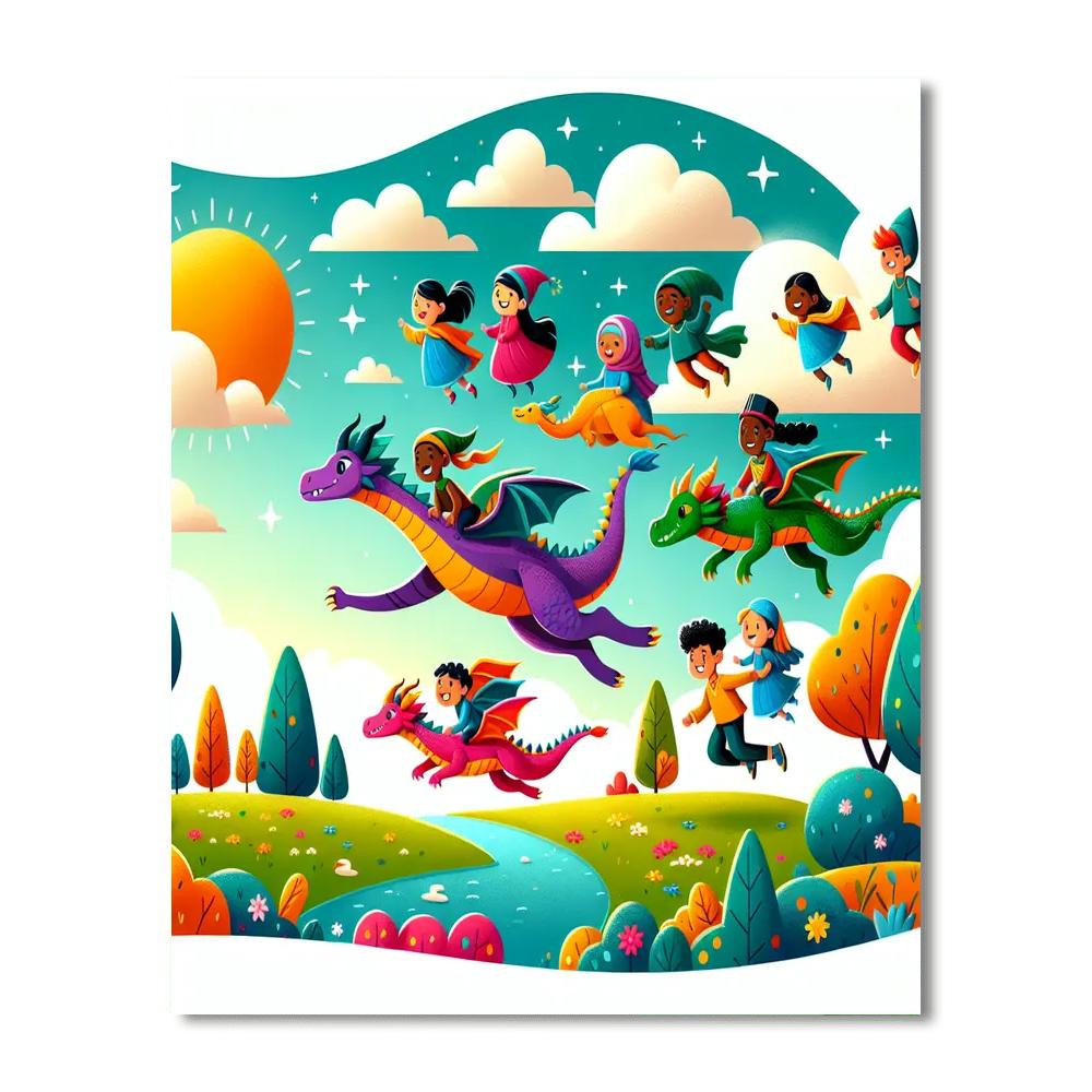 Dazzling Dragon Quest Painting By Numbers Kit