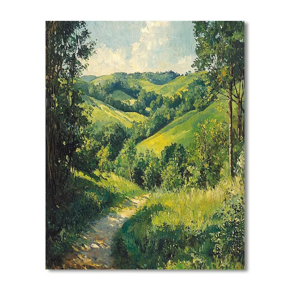 Paul Cézanne Inspired Whispers Of Verdant Valleys  DIY Paint By Numbers