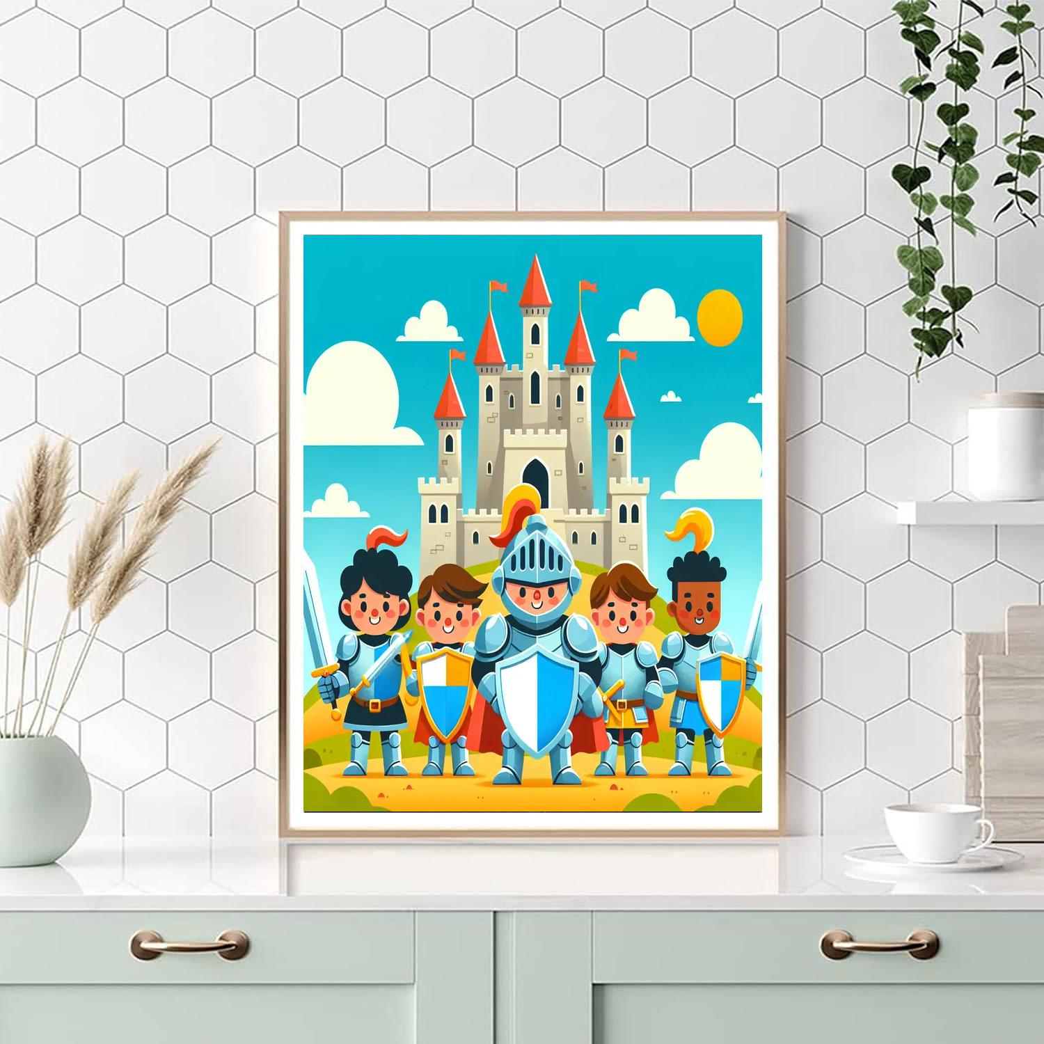 Daring Knights And Castles Paint By Numbers Art