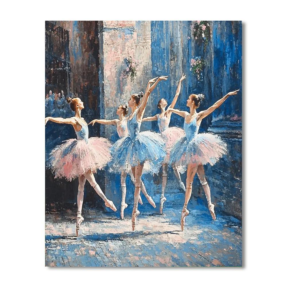 Edgar Degas Inspired Whimsical Urban Ballet  Painting By Numbers Kit