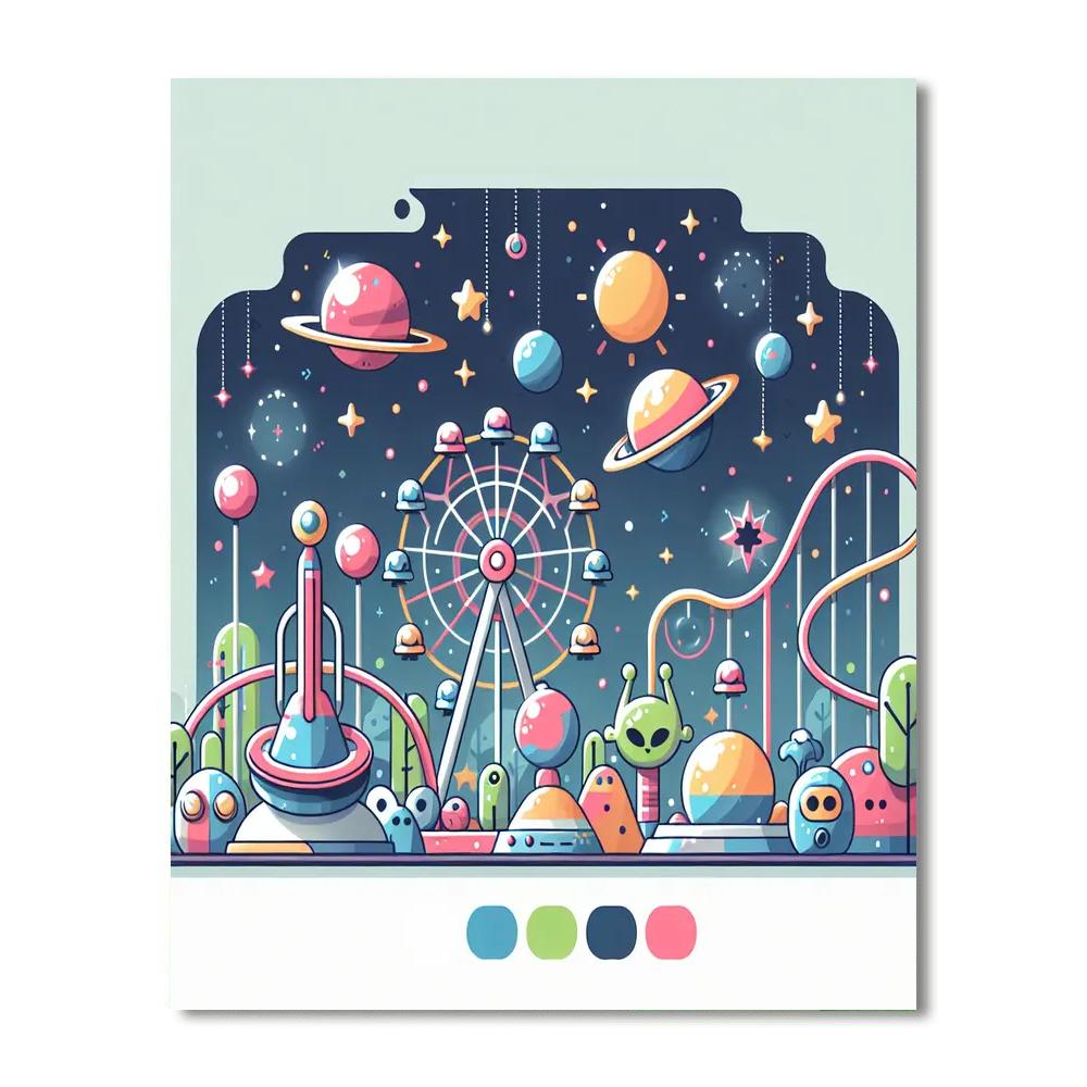 Cosmic Space Park Paint By Number