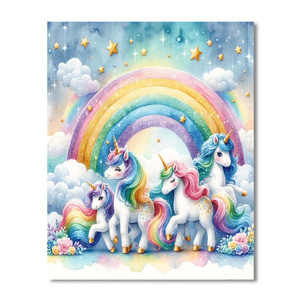 Sparkly Unicorn Dreams Painting Number Kit