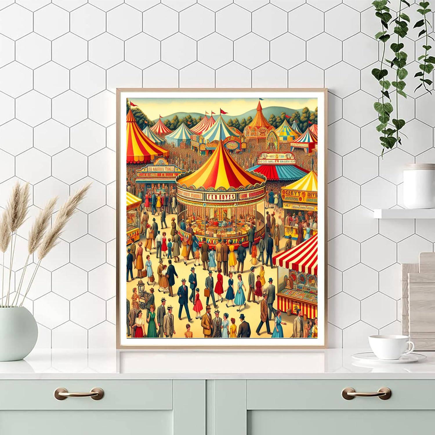Charming Vintage Fair Numbered Painting Kits