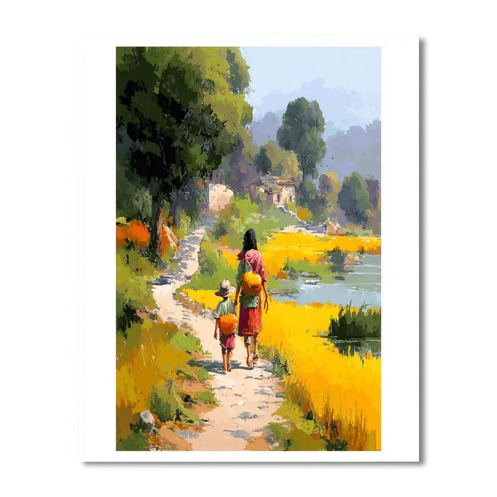 Together On A Country Path Painting Number Kit