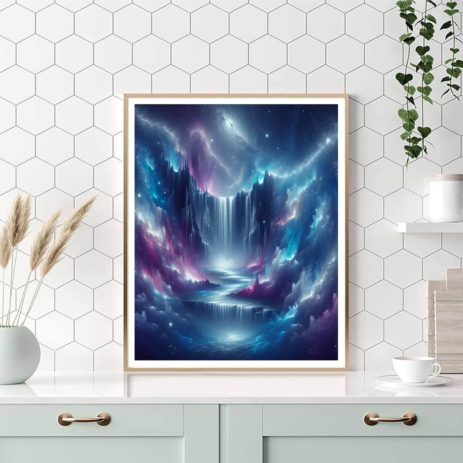 Cosmic Waterfall Whispers Paint By Numbers