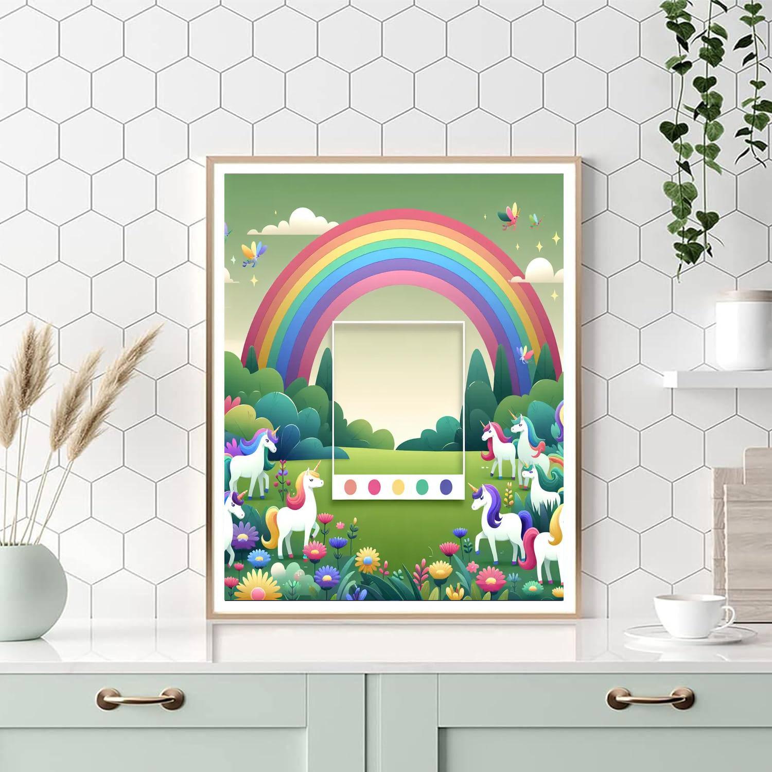 Magical Unicorns In A Mystical Meadow Paint By Number