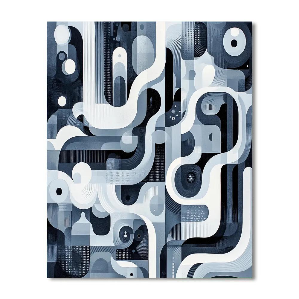 M.C. Escher Inspired Tessellation Symphony  Numbered Painting Kits