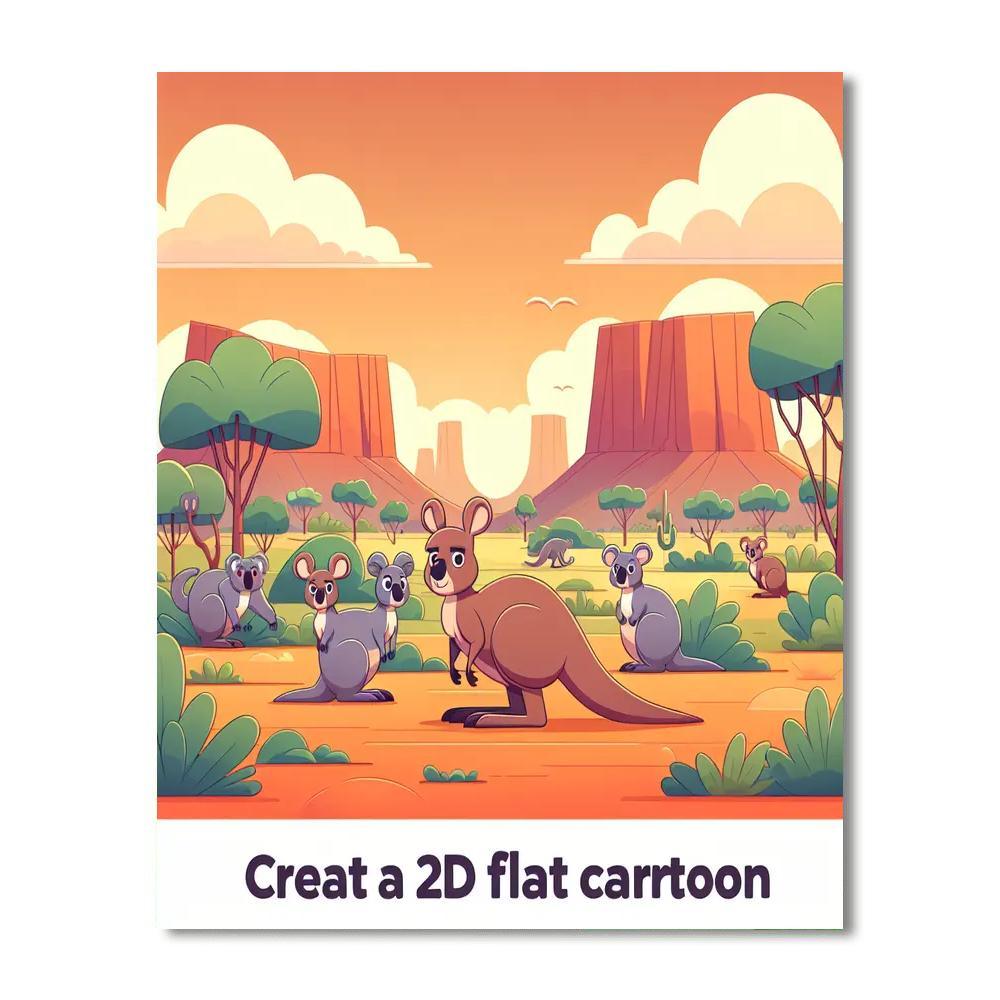 Outback Animal Safari Paint By Numbers Kits