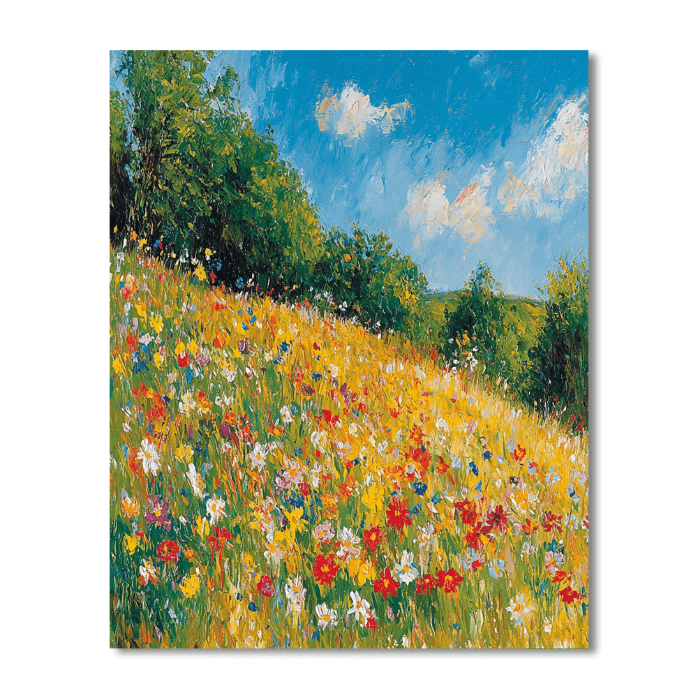Pierre-Auguste Renoir Inspired Breezy Day In The Meadow  Paint By Color