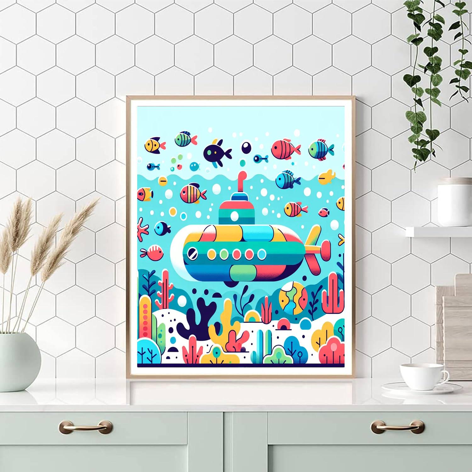 Ocean Deep Adventure Painting Number Kit