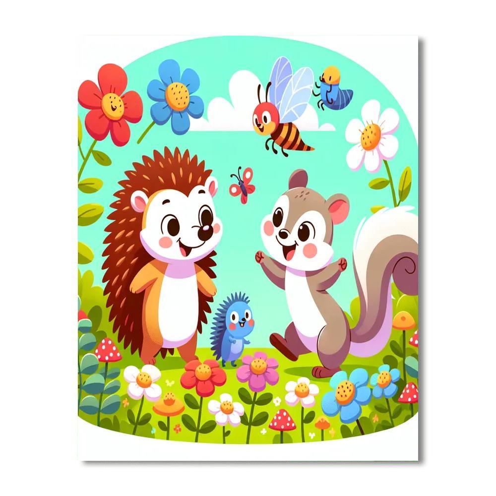 Curious Critters In The Garden Paint By Numbers Kits