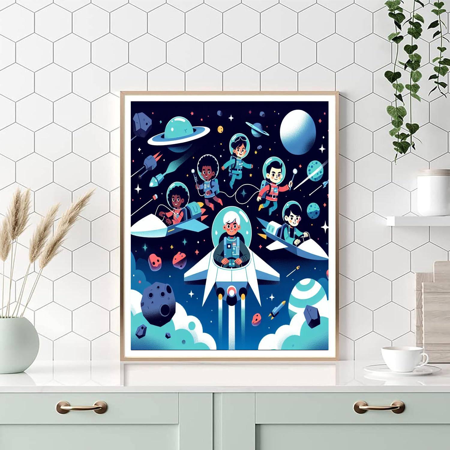 Galactic Space Patrol Painting By Numbers Kit