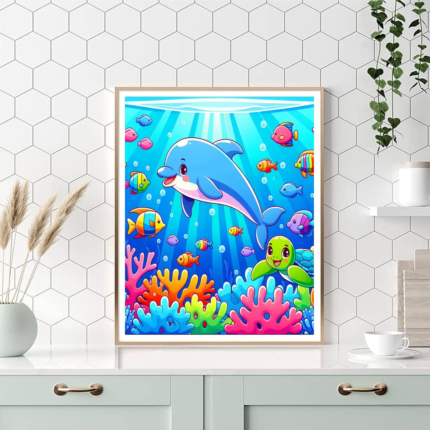 Underwater Explorer's Adventure Number Painting