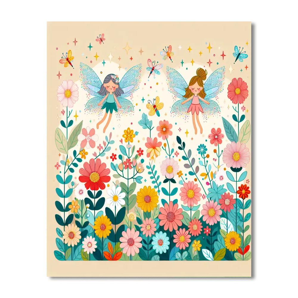 Garden Of Enchanted Fairies Paint By Numbers Art