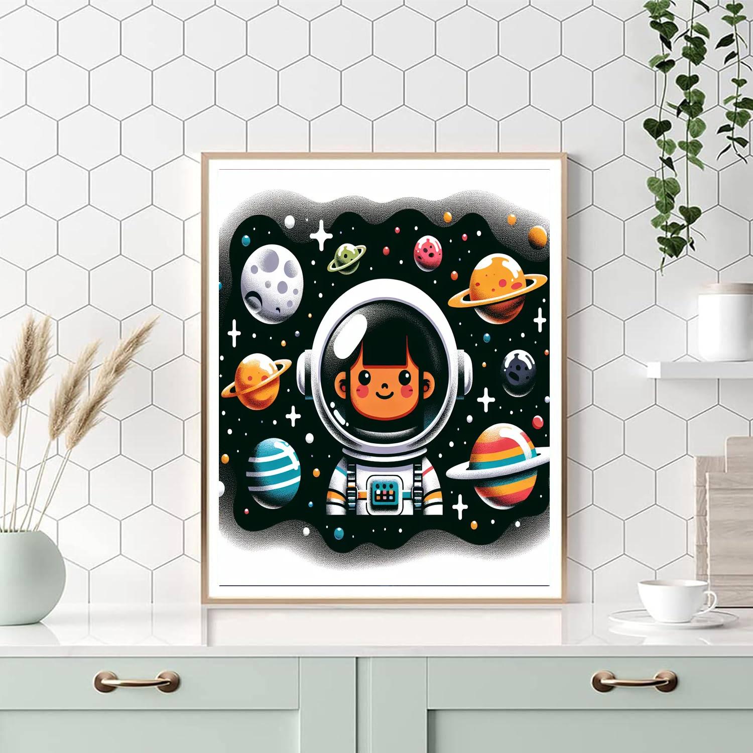 Cosmic Astronaut Adventure Numbered Painting Kits