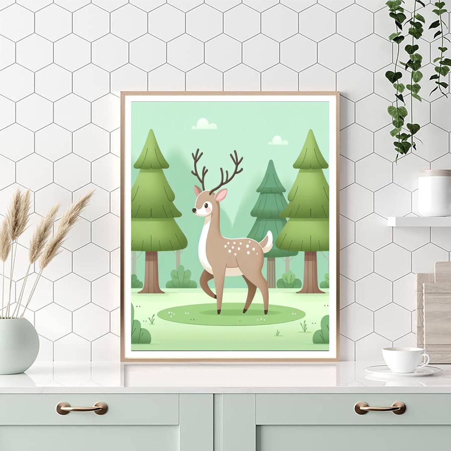 Dashing Deer Numbered Painting Kits