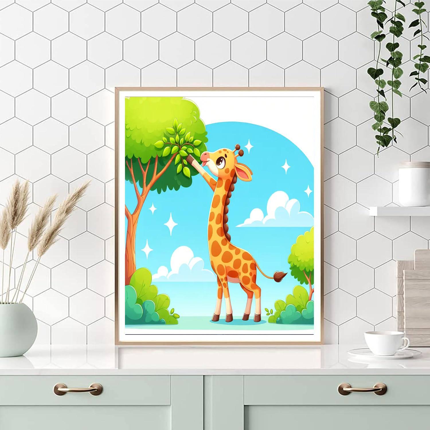 Cute Giraffe Paint By Numbers