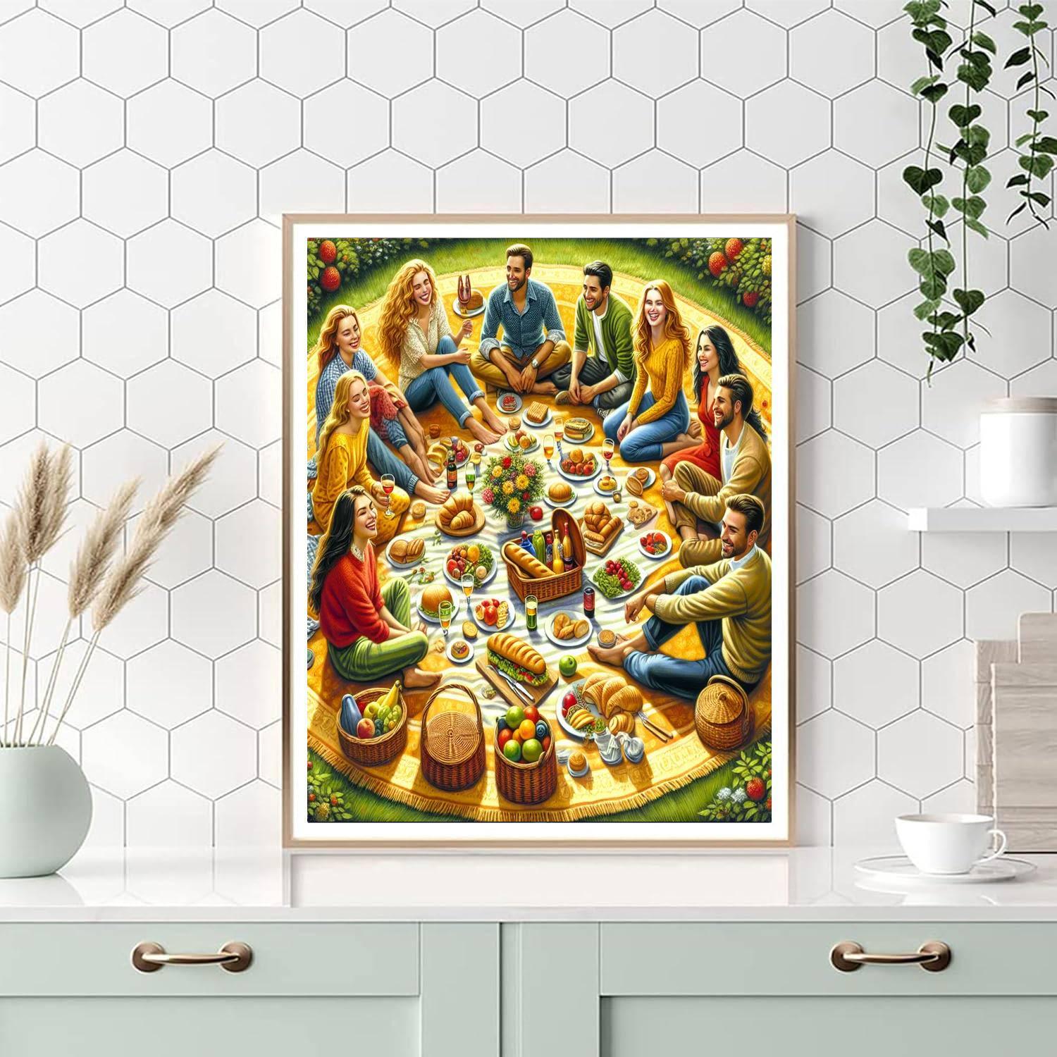 Delightful Summer Picnic DIY Paint By Numbers