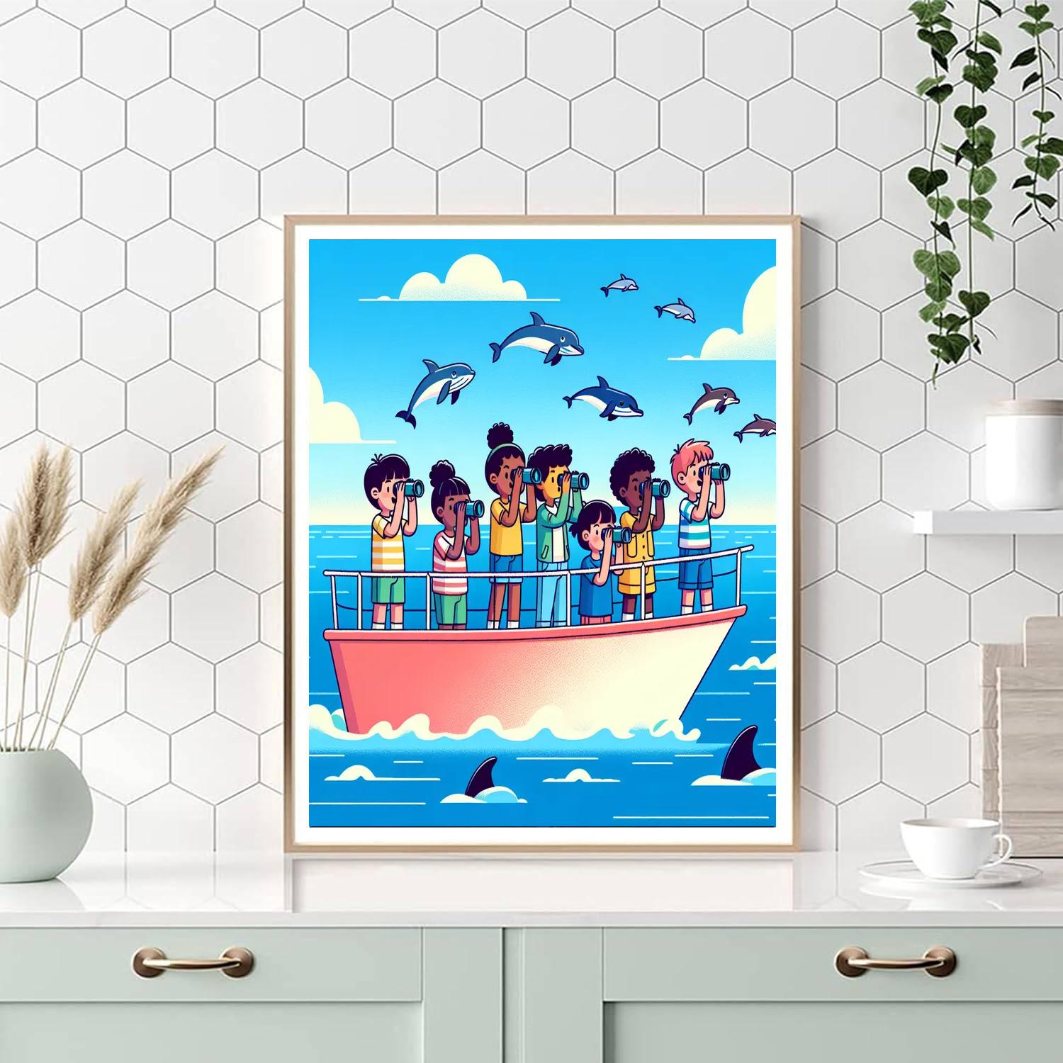 Whale Watchers Expedition Painting Number Kit