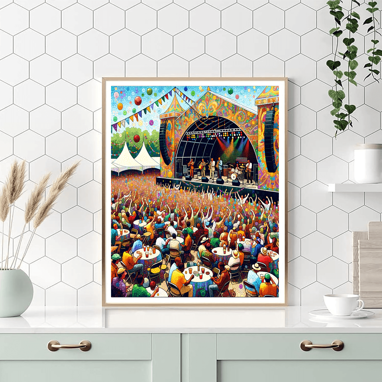 The New Orleans Jazz & Heritage Festival Paint By Color