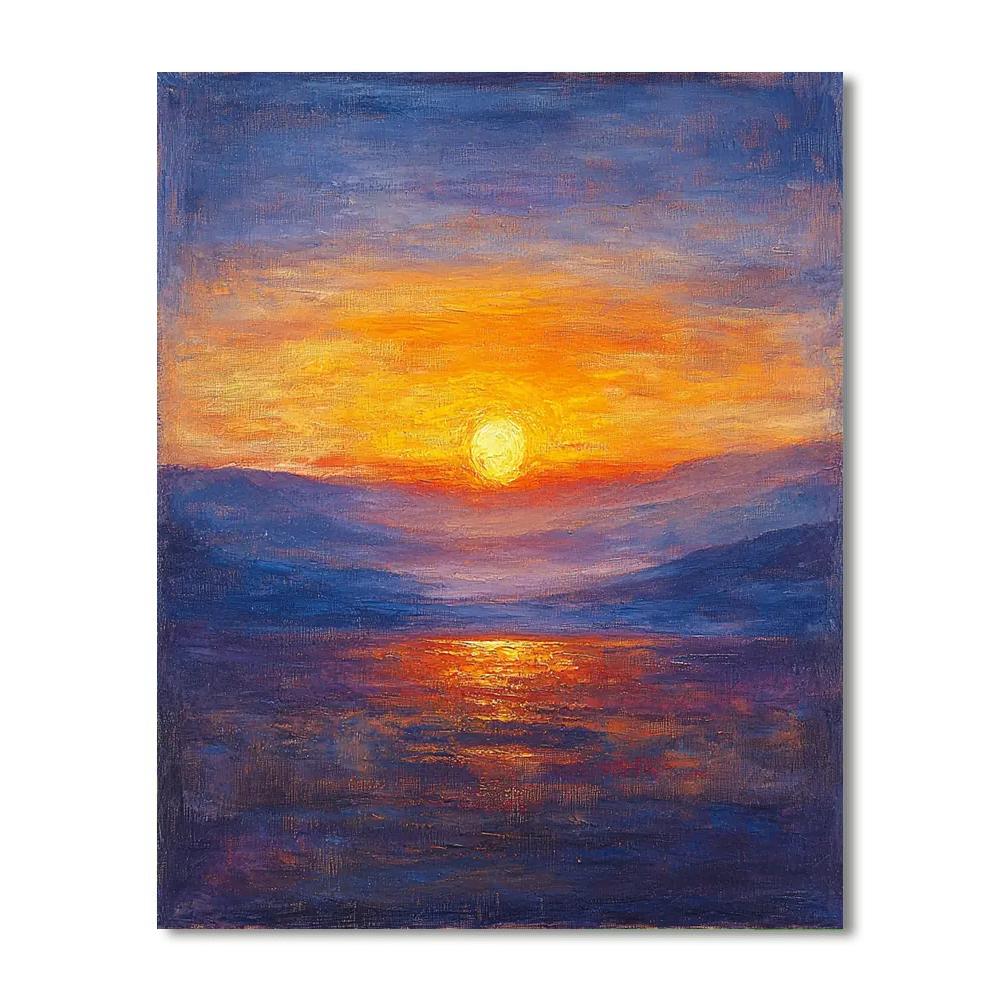 J.M.W. Turner Inspired Sunset Horizon  Paint By Numbers Kits