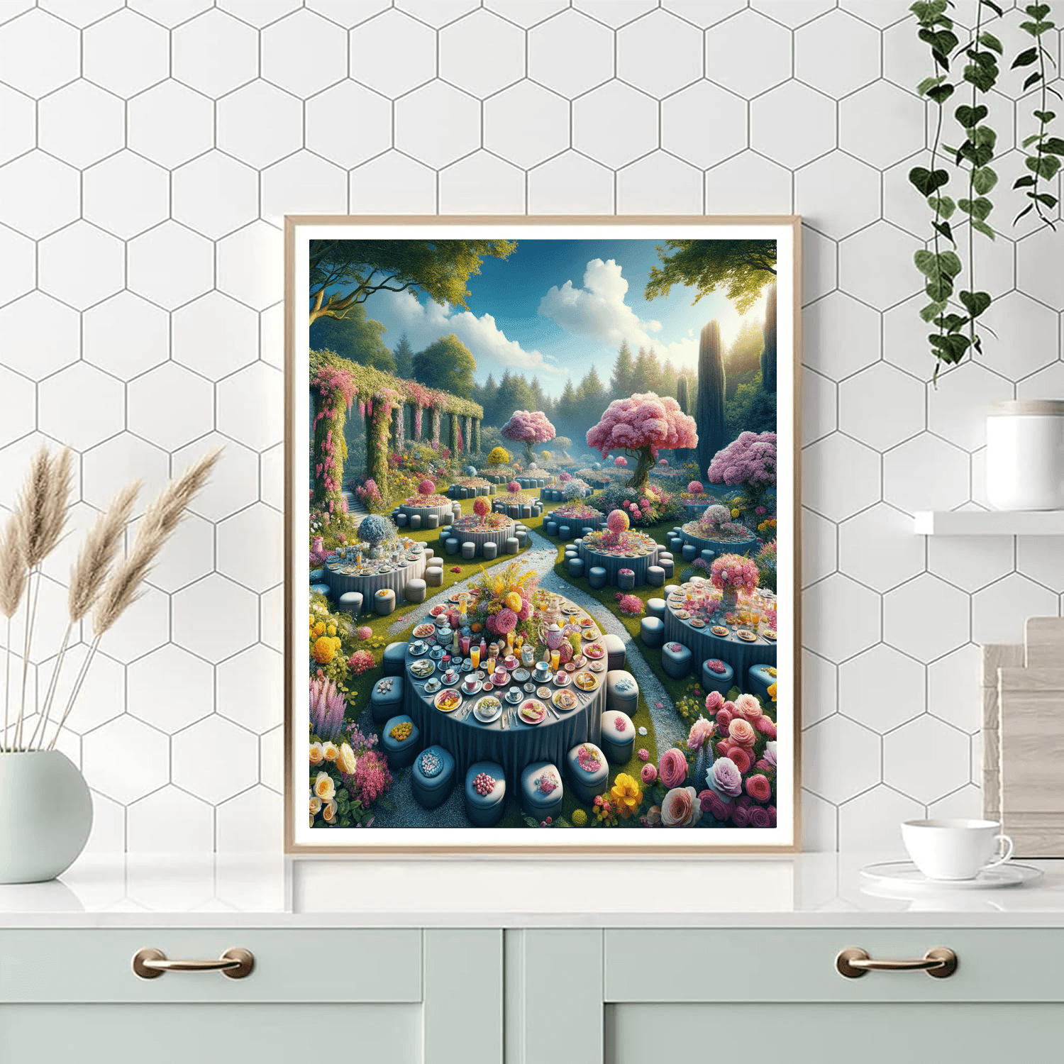 Garden Tea Party Delight DIY Paint By Numbers