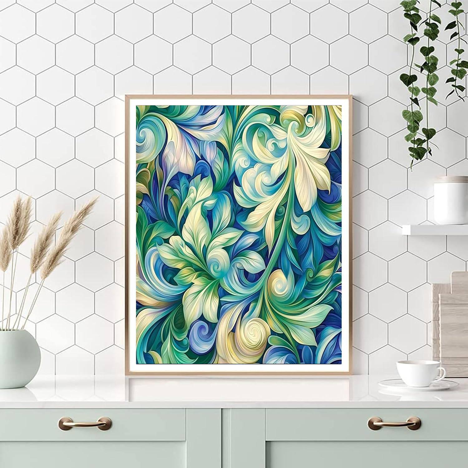 Alphonse Mucha Inspired Ethereal Blossoms Symphony  Painting By Numbers Kit