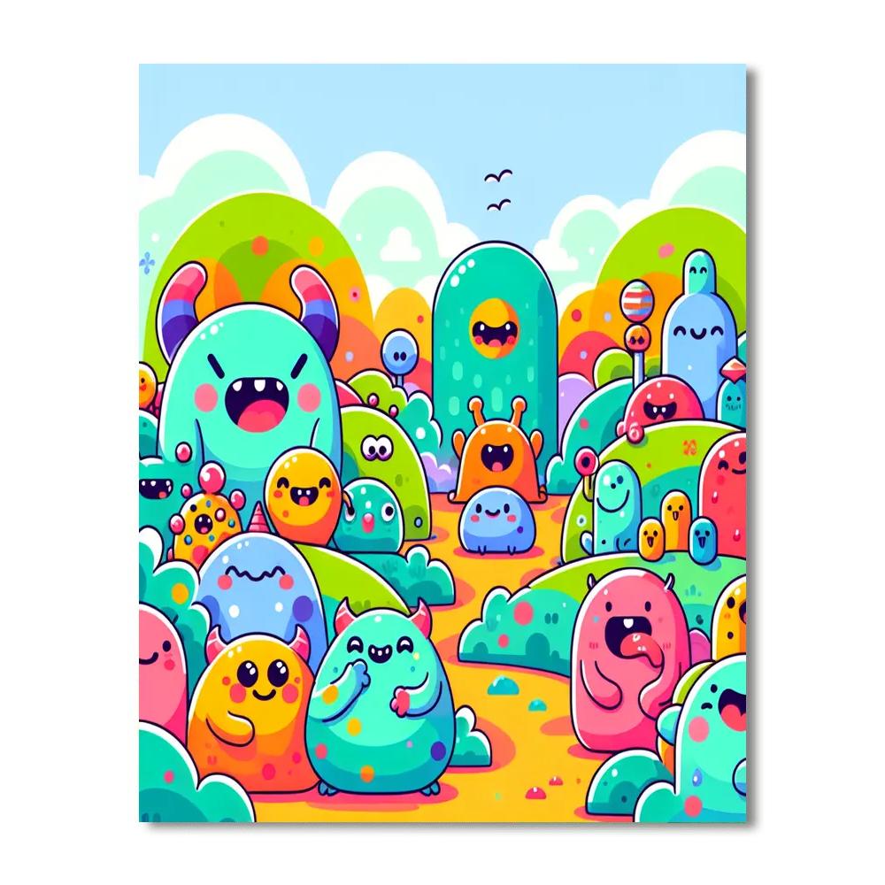 Friendly Monster Adventures Numbered Painting Kits