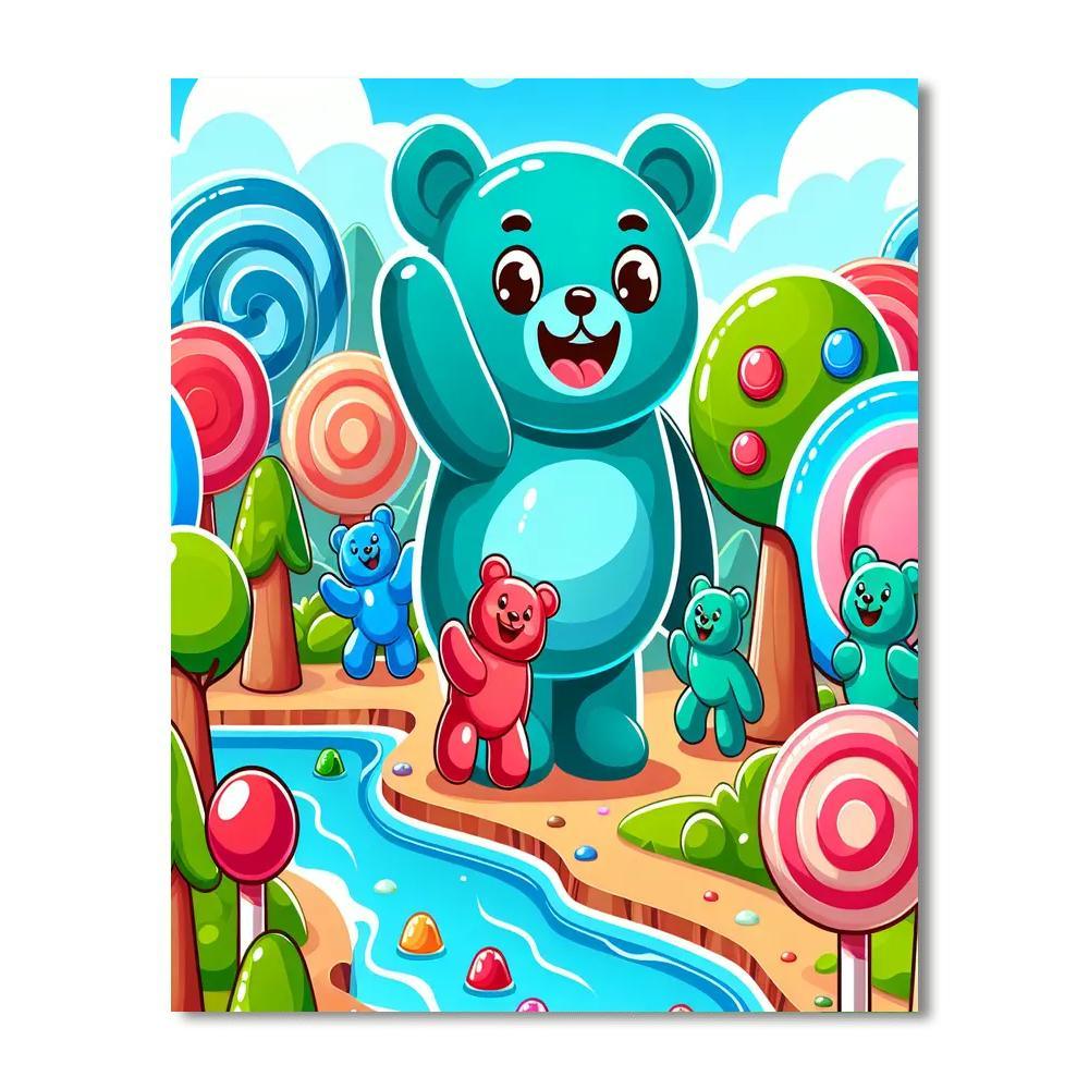 Gigantic Gummy Bears Paint By Numbers Art