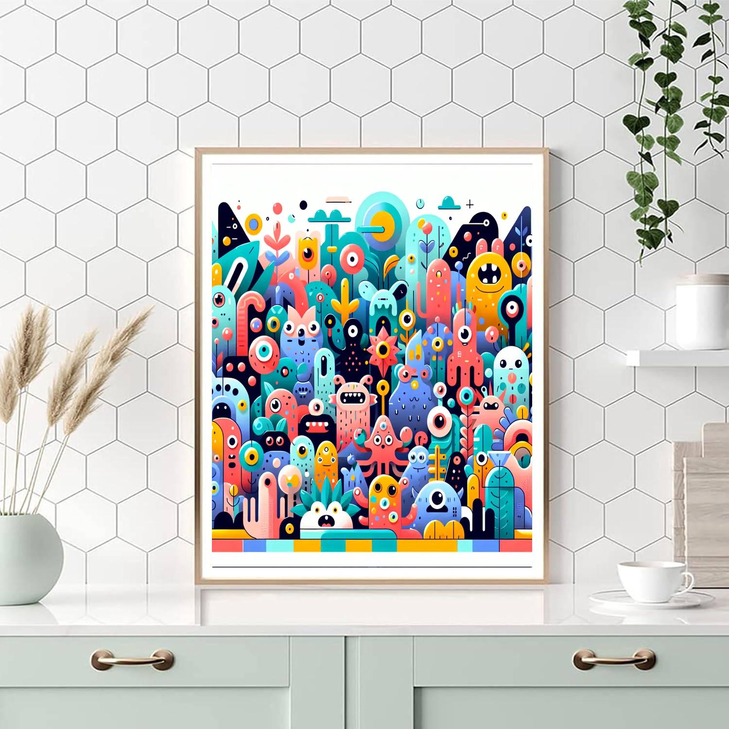 Funky Creatures Paint By Number