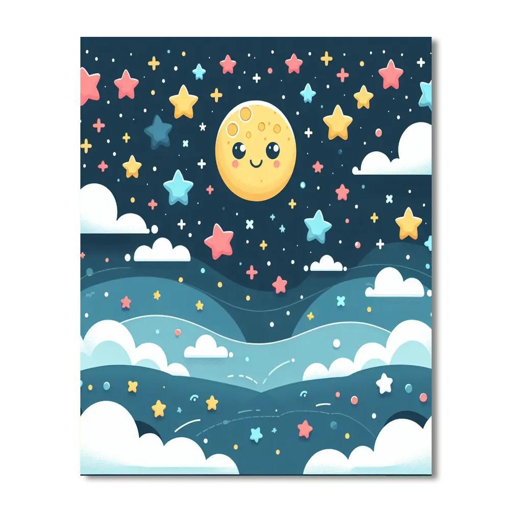 Whimsical Moonlit Night Paint By Number