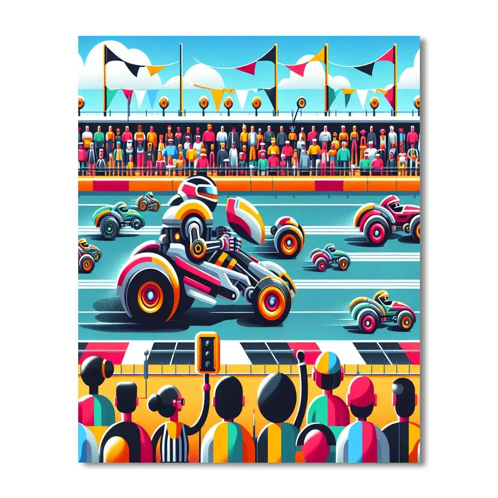 Robot Race Painting Number Kit