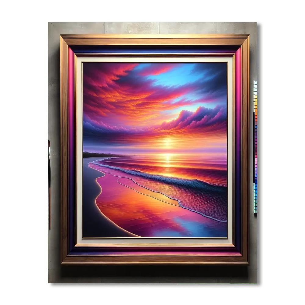 Majestic Oceanfront Sunset Paint By Numbers Kits