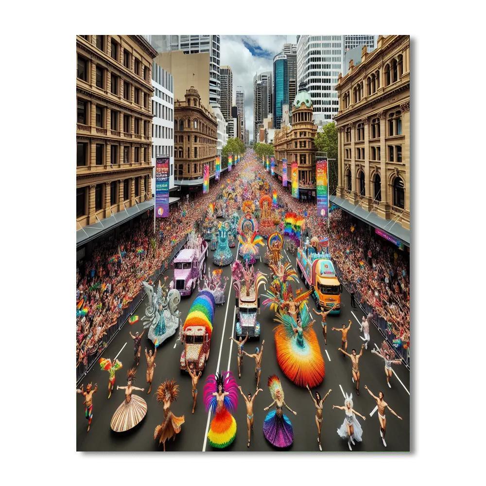 Mardi Gras - Sydney DIY Paint By Numbers