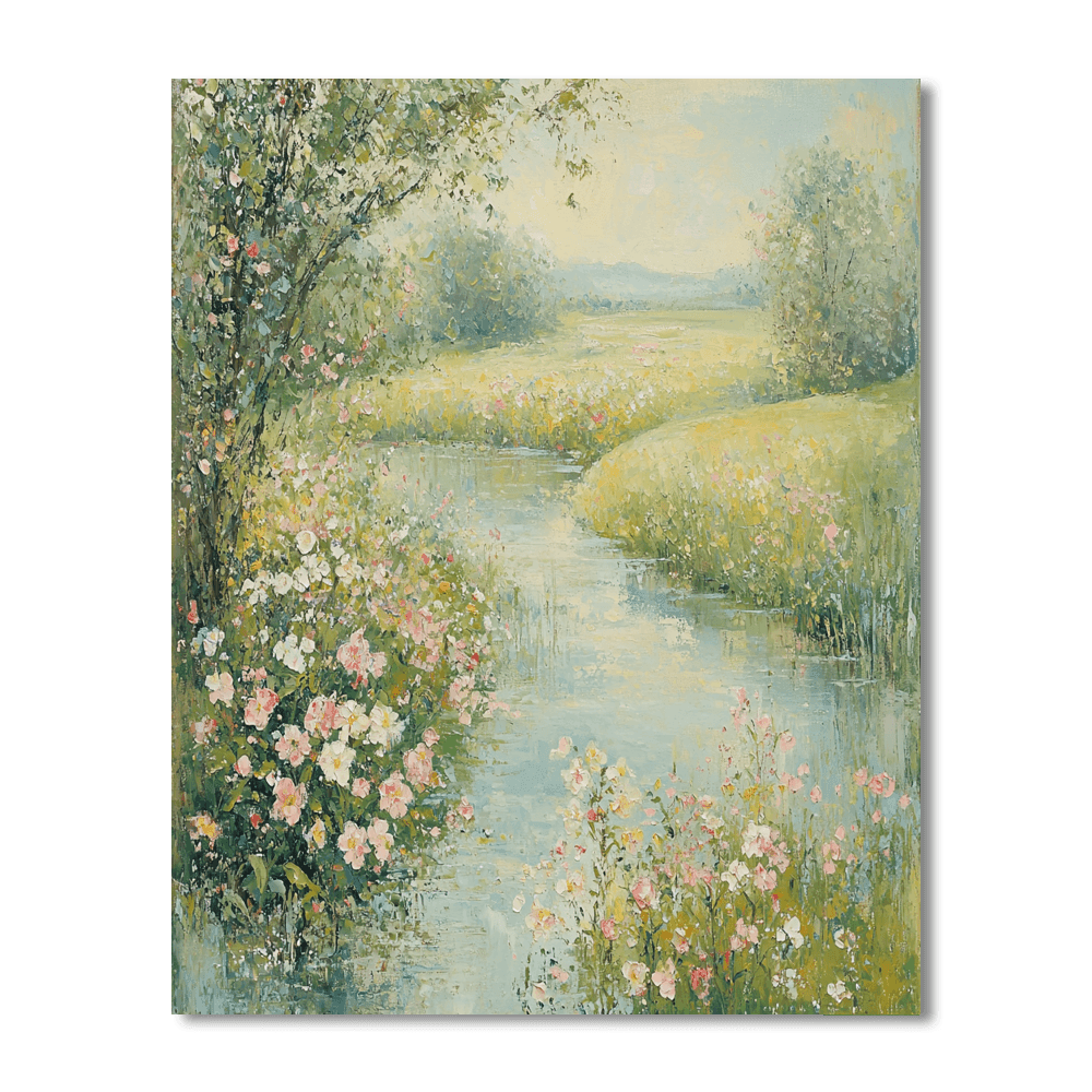 Berthe Morisot Inspired Reflections Of Spring  Paint By Numbers Art