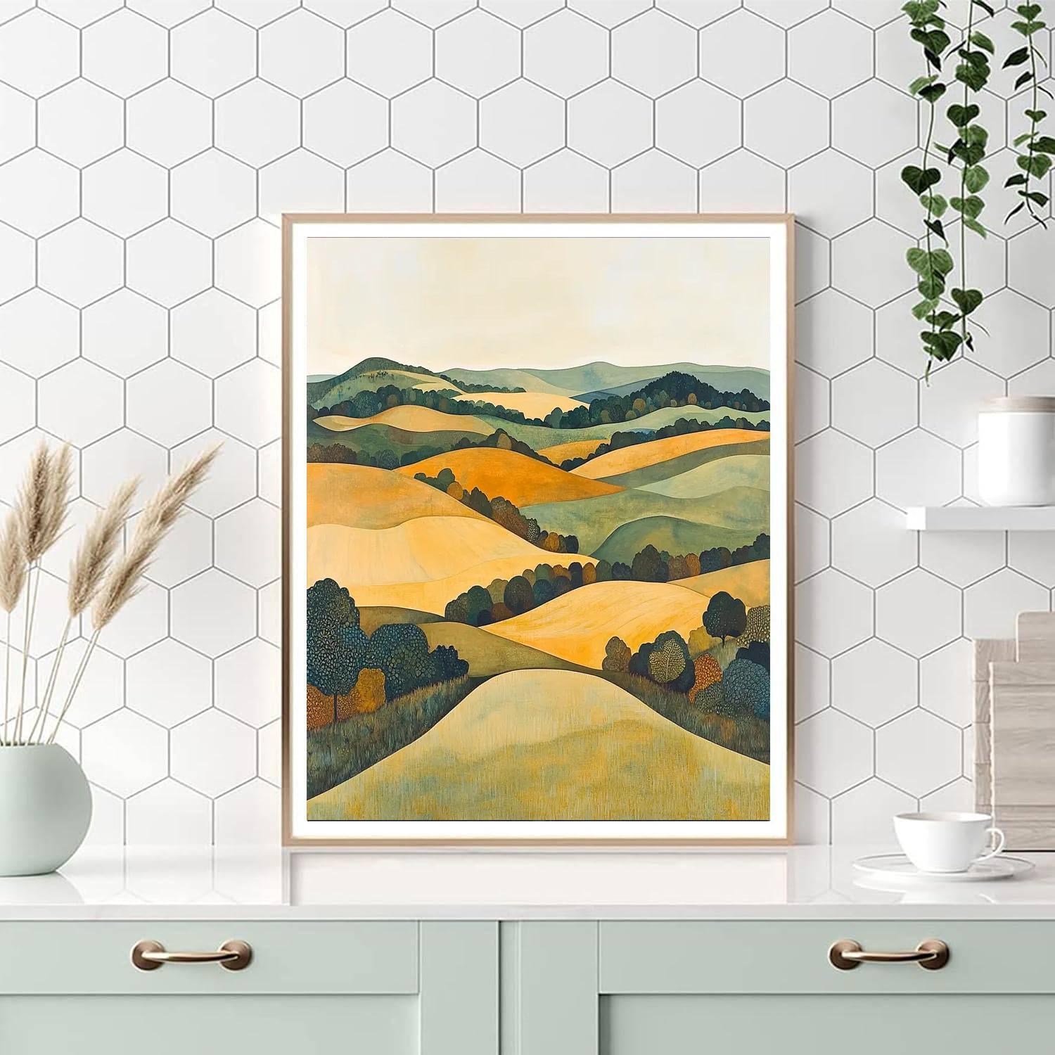 Nandalal Bose Inspired Serenity Of The Indian Countryside  Painting Number Kit