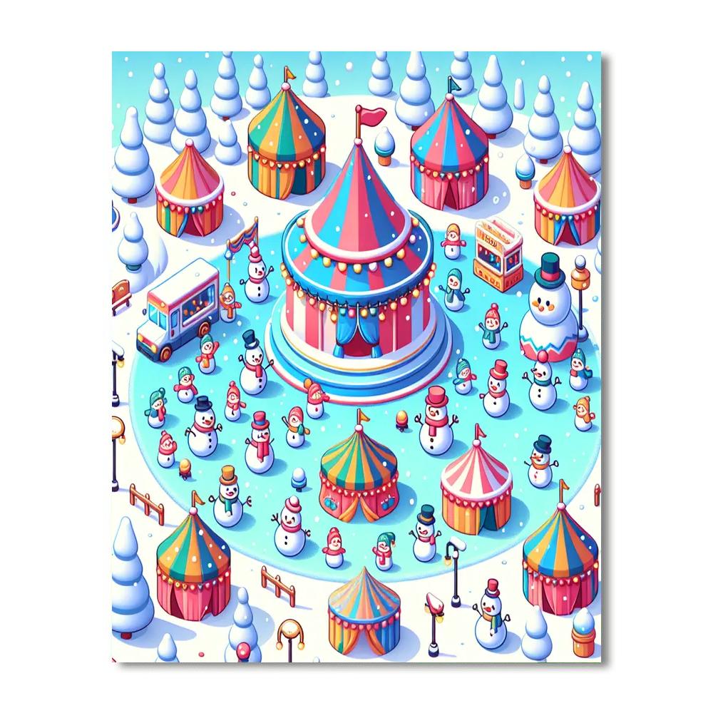 Winter Carnival Celebration Paint By Numbers Art