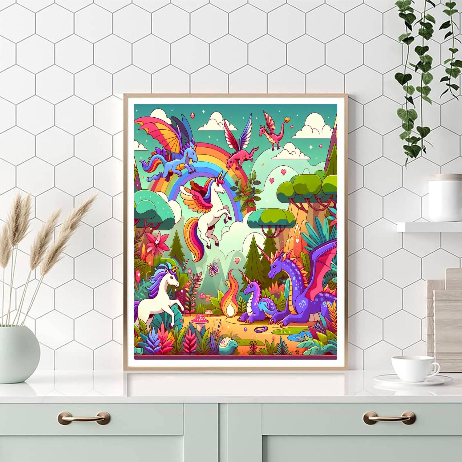 Mystical Creature Habitat Number Painting