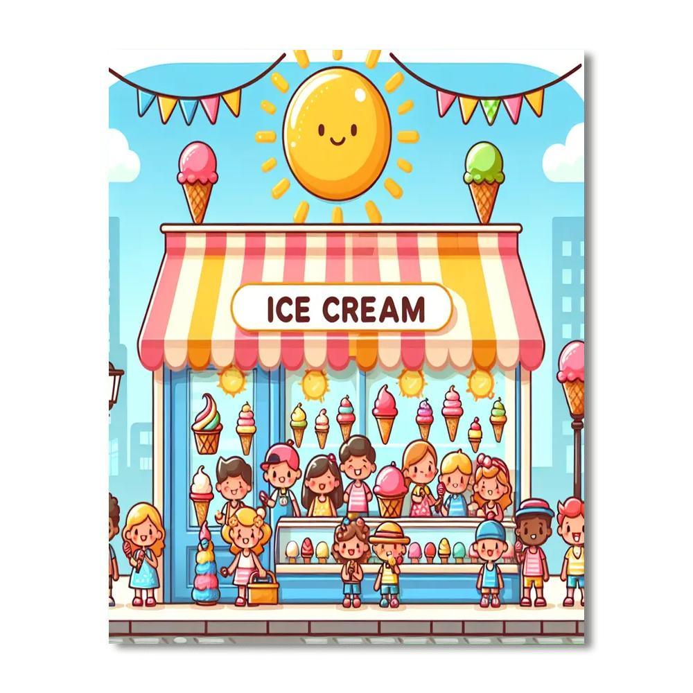 Sweet Ice Cream Paradise Paint By Color