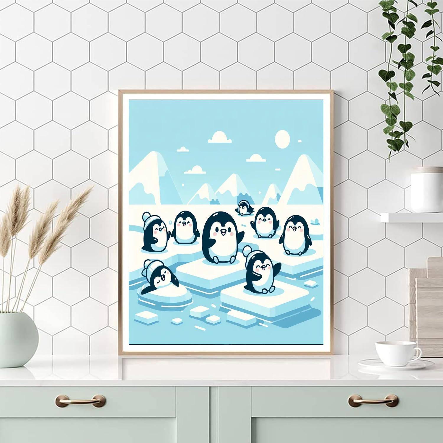 Charming Penguin Party Paint By Number