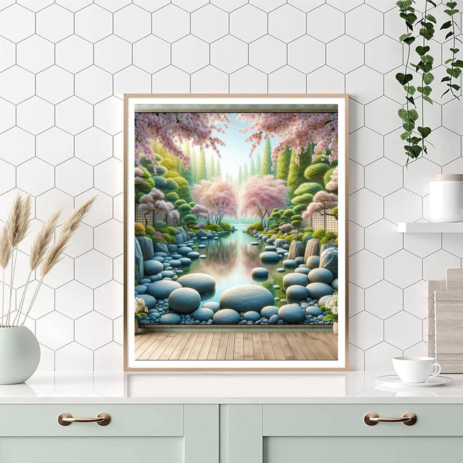 Tranquil Japanese Tea Garden DIY Paint By Numbers