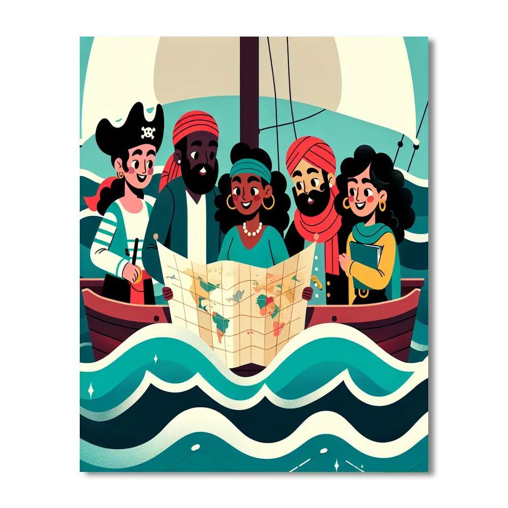 Pirate Crew Voyage Painting By Numbers Kit