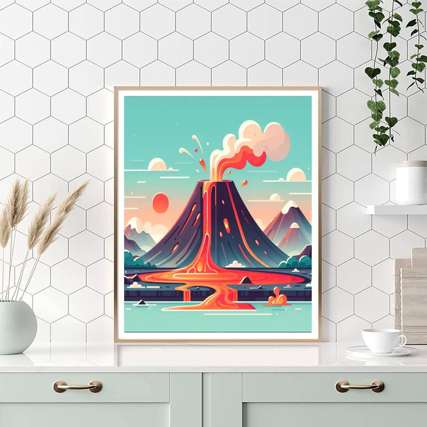 Epic Volcano Expedition Painting By Numbers Kit