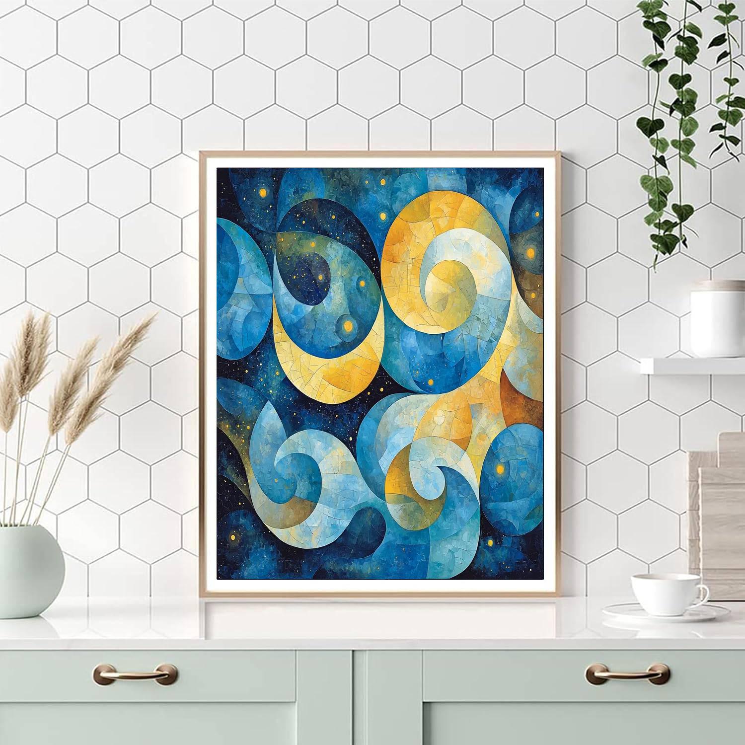 Joan Miró Inspired Abstract Moonlight  Paint By Color