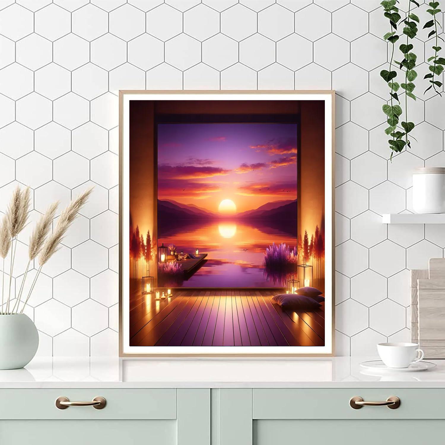 Dreamy Sunset Reflections Paint By Numbers Kits