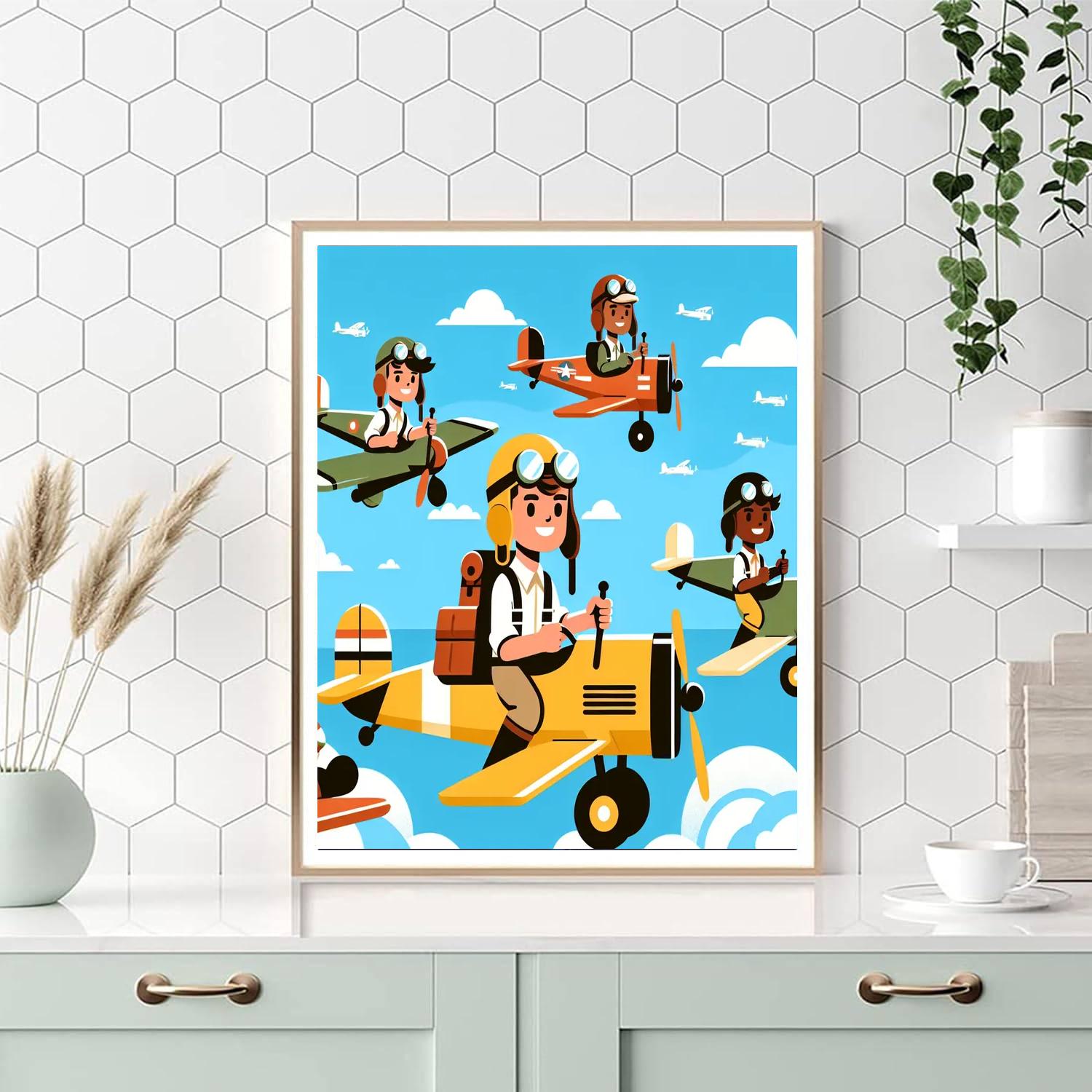 Aviation Pioneer Adventure Painting By Numbers Kit