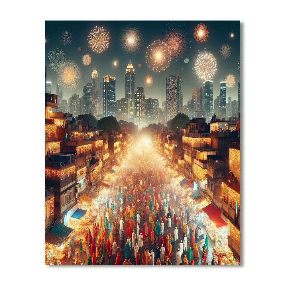 Diwali - Jaipur, India DIY Paint By Numbers