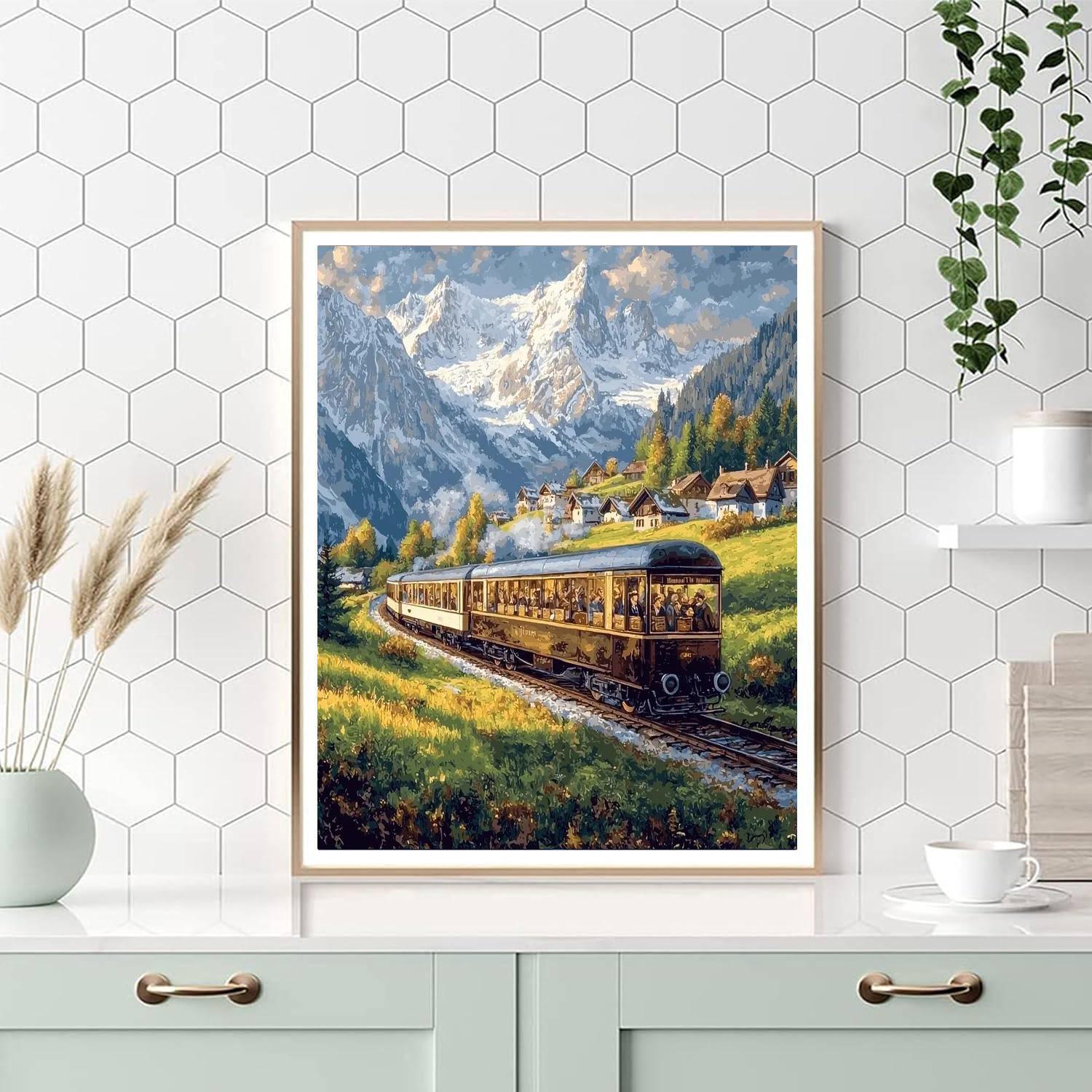 Gourmet Chocolate Train - Montreux Paint By Numbers