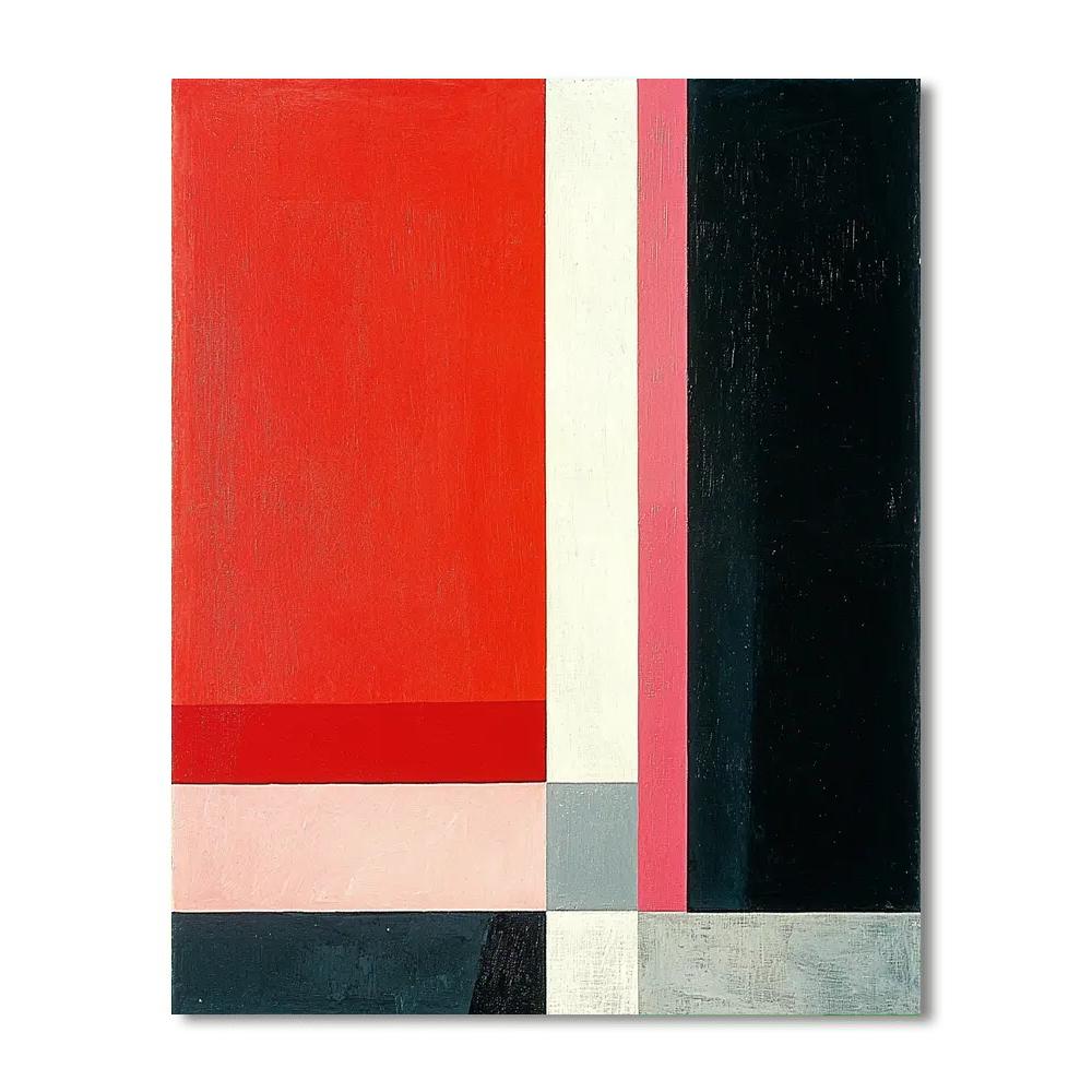 Kazimir Malevich Inspired Color Field Exploration  Painting Number Kit