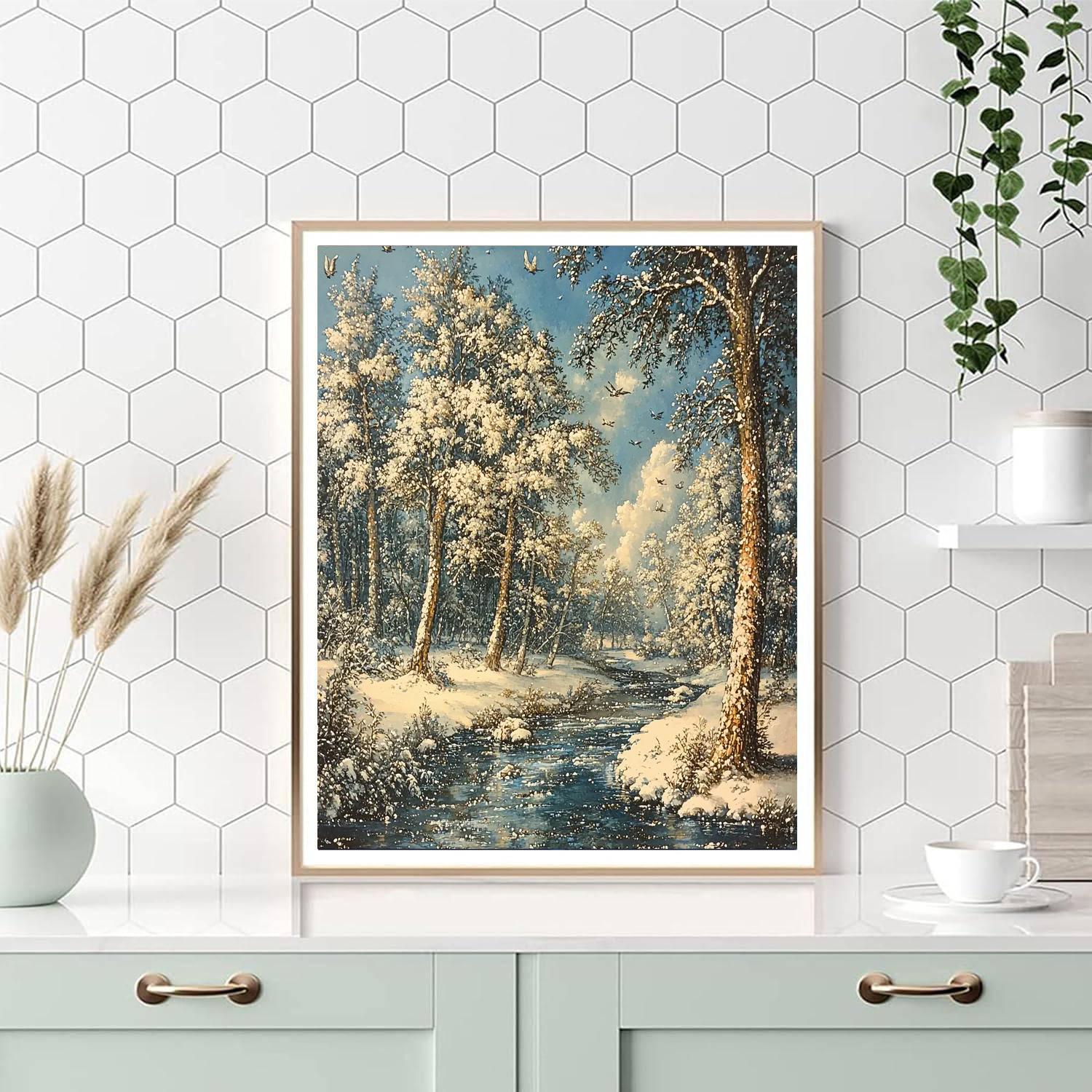 Pieter Bruegel The Elder Inspired Frosted Wilderness  Paint By Numbers Kits
